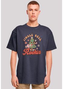 F4NT4STIC Herren T-Shirt "Jingle Bell Rockin Weihnachten", blau, casual, Gr. 4XL, Obermaterial: 100% Baumwolle, Shirts, Premium Qualität,