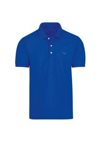 TRIGEMA Kinder Poloshirt "TRIGEMA Poloshirt in Piqué-Qualität", blau, Basic, Gr. 128, 100% Baumwolle, Shirts