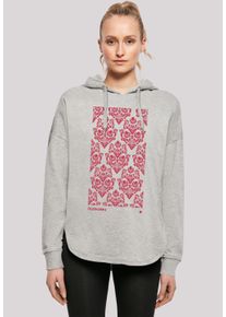 F4NT4STIC Damen Kapuzenpullover "Blumen Muster Rot", grau, casual, Gr. XS, Obermaterial: 100% Baumwolle, Pullover, Print
