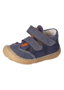 Kinder Lauflernschuh "Ebi WMS: mittel", Pepino BY RICOSTA, Gr. 23, blau, Leder, Textil, modisch, Schuhe, Klettschuh, Lederinnensohle, Größenschablone