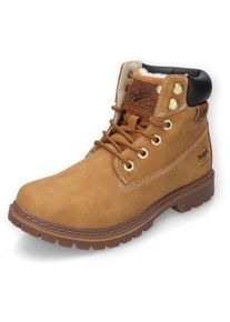 Damen Schnürboots, Dockers by Gerli, Gr. 37, braun, Nubuklederimitat, sportlich, Schuhe, Hikin Boots, Trekking Stiefel, Schnürstiefel mit Warmfutter