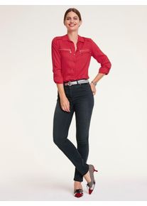 Heine Damen Hemdbluse, rot, Gr. 40, unifarben, 100% Viskose, Blusen