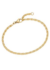 Firetti Damen Edelstahlarmband "Schmuck Geschenk S-Panzerkette, 3,45 mm breit", 20, Edelstahl, gold, Edelstahl, Armbänder, Made in Germany