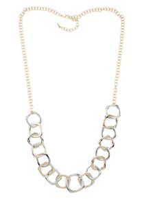 Damen Lange Kette "Square Story", gold, Basic, Collezione Alessandro, Metall, Halsketten, Kette mit quadratisch geformten Gliedern