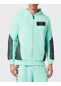 Plein Sport Herren Kapuzensweatjacke "Sweatjacke mit Kapuze"63, mintgrün, Gr. L, Obermaterial: 88% Baumwolle, 12% Polyester; Futter: 100% Baumwolle,