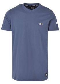 Herren Kurzarmshirt "Starter Black Label Herren Starter Essential Jersey", blau, casual, Gr. S, STARTER Black Label, unifarben, 100% Baumwolle, Shirts