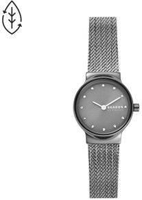 Skagen Damen Quarzuhr "FREJA LILLE", grau, Armbanduhren, Armbanduhr, Damenuhr, Edelstahlarmband, Mineralglas, analog