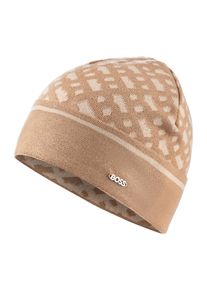 BOSS Damen Beanie "Lendia_hat", beige, casual, unifarben, Baumwollmischung, Mützen, im Jaquardmuster