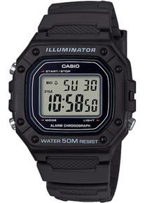 Herren Chronograph, schwarz, CASIO TIMELESS COLLECTION, Armbanduhren, Quarzuhr, Armbanduhr, Herrenuhr,Digitaluhr, Resinarmband,Stoppfunktion