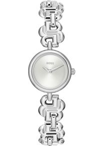 BOSS Damen Quarzuhr "DOUBLE B DRESSY"silberfarben, Armbanduhren, Armbanduhr, Damenuhr, Edelstahlarmband, analog