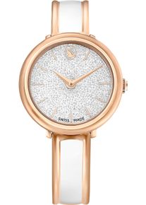 Swarovski Damen Quarzuhr "CRYSTALLINE"roségoldfarben, weiß, Armbanduhren, Armbanduhr, Damenuhr, Swiss Made, Edelstahlarmband, analog