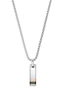s.Oliver Herren Kette mit Anhänger "2032549", Edelstahl, L: 55cm B: 2,4mm, rosa, Edelstahl, B:2,4mm, Halsketten