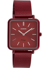 Oozoo Damen Quarzuhr "C20011", rot, Armbanduhren, Armbanduhr, Damenuhr, Edelstahlarmband