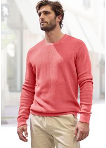 John Devin Herren Strickpullover, orange, casual, Gr. M, unifarben, Strick, Rippstrick, Obermaterial: 50% Baumwolle, 50% Polyacryl, Pullover,