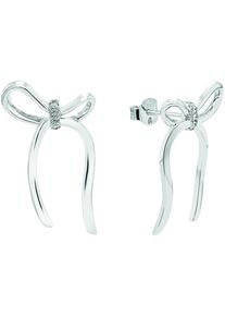 Amor Damen Paar Ohrstecker "Schleife, 2039963", Silber 925 (Sterlingsilber), bunt, Silber 925 (Sterlingsilber), Ohrringe, mit Zirkonia (synth.)