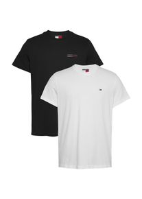 Tommy Jeans Herren Kurzarmshirt "TJM SLIM 2PACK MIX TEE EXT", beige, casual, Gr. XXL, unifarben, Single Jersey, Obermaterial: 100% Baumwolle, Shirts,