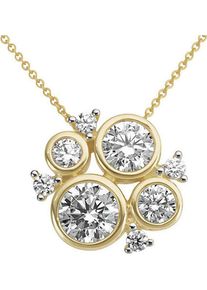 Firetti Damen Ketten-Anhänger "Schmuck Geschenk Gold 333 Halsschmuck Anhänger Fantasie Kreise bicolor", Gelbgold 333, 2,2 g, gelb, Gelbgold 333,