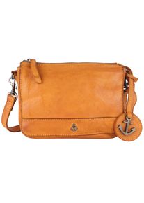 Harbour 2nd Damen Umhängetasche "Tiani", gelb, Leder, Taschen, Schultertasche Handtasche Damen Tasche Damen mit Logoanhänger