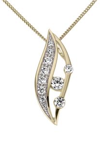 Firetti Damen Ketten-Anhänger "Schmuck Geschenk Gold 333 Halsschmuck Anhänger für Halskette", Gelbgold 333, 1,4 g, weiß, Gelbgold 333,