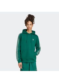 Herren Kapuzensweatshirt "3-STRIPES HOODY", grün, sportlich, Gr. S, adidas originals, Obermaterial: 70% Baumwolle, 30% Polyester, Sweatshirts