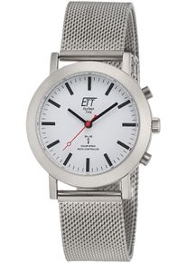 ETT Damen Funkuhr "Station Watch", grau, Armbanduhren, Armbanduhr, Damenuhr, Solar, Flexband, Zugband