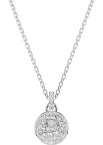Swarovski Damen Kette mit Anhänger "Sublima Round, 5683446, 5683450", Metall, L: 47cm, silber, Metall, Halsketten, mit Swarovski Kristall