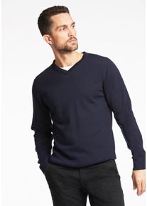 LINDBERGH Herren Strickpullover "LINDBERGH Strickpullover", blau, Gr. S, Oberstoff: 100% Schurwolle (Merino), Pullover