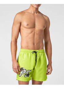 Plein Sport Herren Badehose "Badehose"27, acidgrün, Gr. S, Obermaterial: 100% Polyester, Badehosen