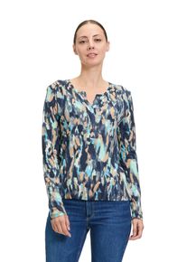 BETTY & CO BETTY & CO Damen Kurzarmshirt "Betty & Co Blusenshirt mit Gummizug", blau, casual, Gr. S, Obermaterial: 50% Baumwolle, 50% Modal., Shirts, Druck