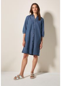 Cecil Damen Jeanskleid, blau, casual, Gr. XXL, unifarben, Web, Jeans, 100% Baumwolle, Kleider, aus 100% Baumwolle