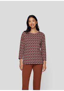 Rabe Damen Print-Shirt "T-Shirt", braun, feminin, Gr. 42, gemustert, 92%Baumwolle 8%Elastan, Shirts