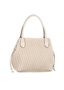Gabor Damen Shopper "Granada wave", weiß, Polyurethan, beschichtet, clean, Strukturmuster, Taschen, aus weichem Kunstleder gesmokt in Wellenoptik