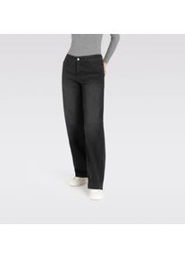 MAC Damen Weite Jeans "Dream Wide authentic", schwarz, casual, Gr. 32, unifarben, Denim/Jeans, Obermaterial: 90% Baumwolle, 7% Elastomultiester, 3%