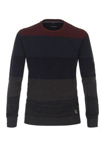 Casamoda Herren Strickpullover "Casamoda Pullover gestreift", blau, Gr. XL, 100% Baumwolle, Pullover