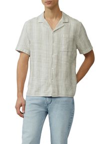 s.Oliver Herren Kurzarmhemd, beige, casual, Gr. S, unifarben, Obermaterial: 100% Baumwolle, Hemden, mit Brust Tasche