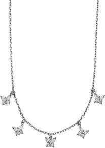 PURELEI Damen Kette mit Anhänger "Schmuck Geschenk Butterfly Schmetterling, 22211-Necklace-Butterfly", Edelstahl, L: 45cm, silber, Edelstahl,