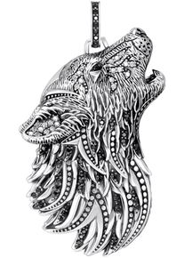 Thomas Sabo Damen Ketten-Anhänger "Wolf-Profil, PE966-643-21", Silber 925 (Sterlingsilber), 15,75 g, silber, Silber 925 (Sterlingsilber),