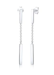 Elli Damen Paar Ohrhänger "Hänger Stäbchen Geo Kette 925 Silber", OneSize, ohne Stein, Silber 925 (Sterlingsilber), silber, Silber 925