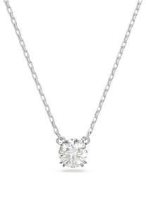 Swarovski Damen Kette mit Anhänger "Stilla Round, 5636706", Metall, L: 43cm B: 1,4mm, weiß, Metall, B:1,4mm, Halsketten, mit Swarovski Kristall