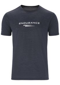 Endurance Herren Funktionsshirt "PORTOFINO", schwarz, sportlich, Gr. M, meliert, bedruckt, 100% Polyester, Shirts, mit praktischer Quick