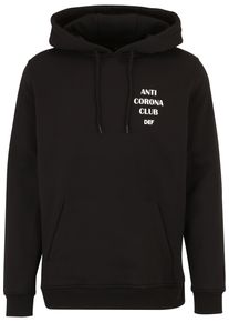 DEF Herren Sweatshirt "DEF Herren Anti Corona Hoody", schwarz, Gr. S, bedruckt, 65% Baumwolle, 35% Polyester, Sweatshirts