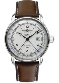 Zeppelin Herren Automatikuhr "100 Jahre, Automatic GMT", braun, Armbanduhren, Armbanduhr, Herrenuhr, Datum, Made in Germany