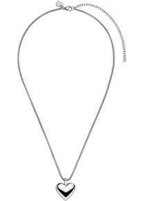 PURELEI Damen Kette mit Anhänger "Schmuck Geschenk Lovebird Herz, 24041-Necklace-Lovebird", Edelstahl, L: 55cm, silber, Edelstahl, Halsketten