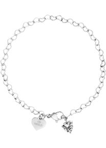 PURELEI Damen Armband "Schmuck Geschenk Endless Love Herz, 23031-Bracelet-Endless-Love", Edelstahl, silber, Edelstahl, Armbänder, mit Zirkonia