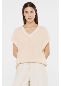 Damen Pullunderraw cotton, casual, Gr. XS, SENSES.THE LABEL, unifarben, Material: 100% Baumwolle, Pullover, mit überschnittenen Schultern