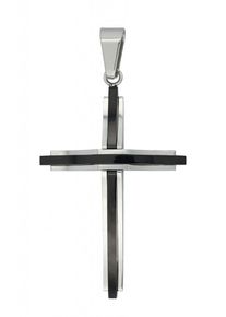 Adelia´s ADELIA ́S Damen Ketten-Anhänger "Neuheit 2025 - eleganter Kreuz Anhänger aus Edelstahl", Edelstahl, silber, Edelstahl, Schmuckanhänger