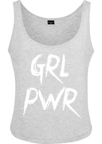 MisterTee Herren Muskelshirt "MisterTee Damen Ladies GRL PWR Tank", grau, casual, Gr. XL, unifarben, 60% Baumwolle, 40% Polyester, Shirts