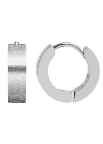 Adelia´s ADELIA ́S Damen Paar Creolen "Neuheit 2025 - Unisex Creolen aus mattem Edelstahl Ø 8 mm", Unisex, Edelstahl, silber, Edelstahl, Ohrringe