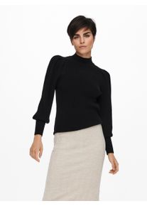 Only Damen Strickpullover "ONLKATIA L/S HIGHNECK PULLOVER KNT NOOS", schwarz, modisch, Gr. S, unifarben, Strick, Obermaterial: 50% Viskose, 27%