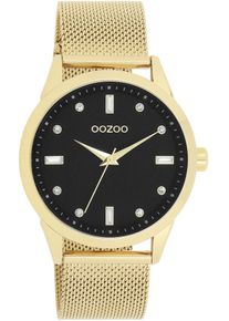 Oozoo Damen Quarzuhr, gold, Armbanduhren, Armbanduhr, Damenuhr, Lederarmband, Zirkonia (synth.)